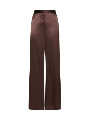 Alexander McQueen Satin Wide Leg Trousers