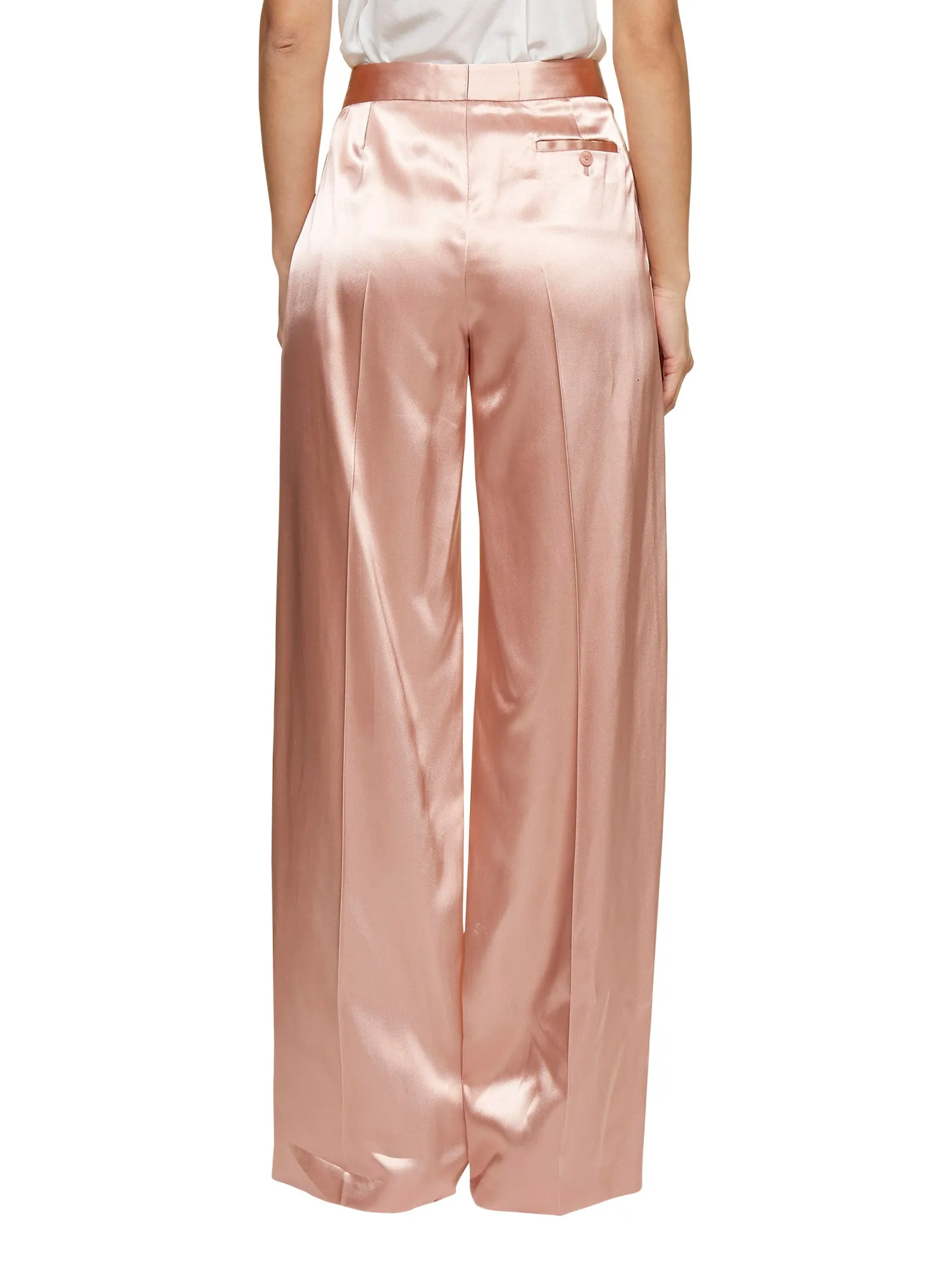 Alexander McQueen Satin Wide Leg Trousers