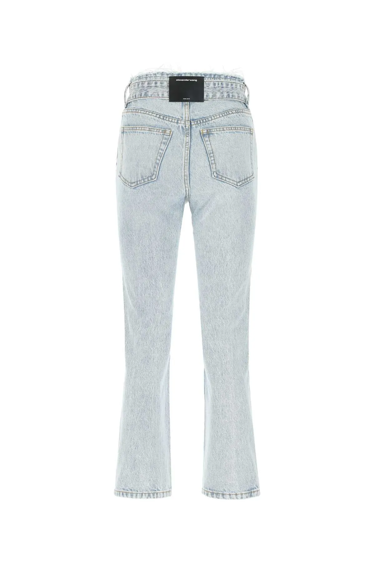 Alexander Wang Belted Fray Slim Straight Pants