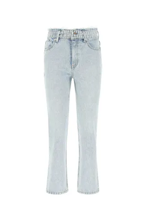 Alexander Wang Belted Fray Slim Straight Pants