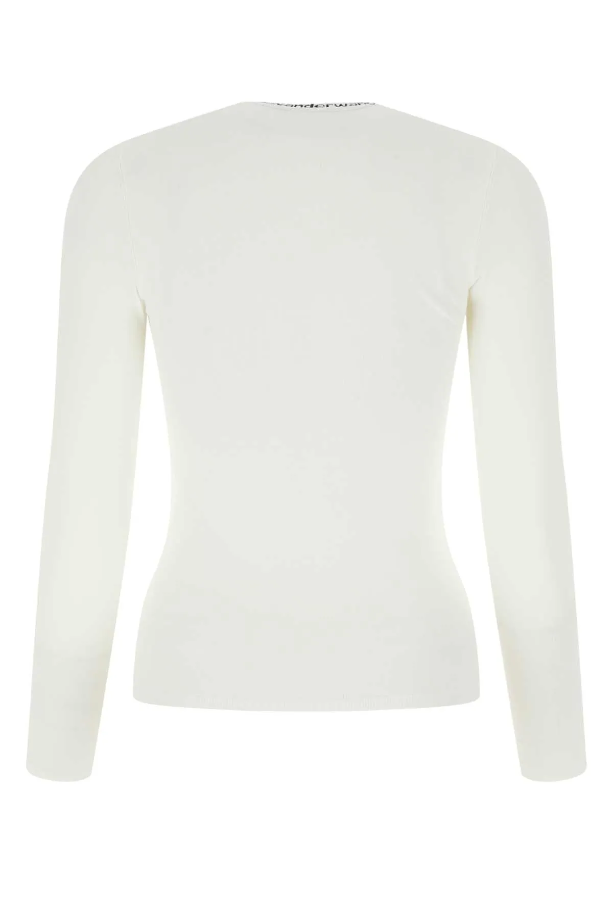 Alexander Wang Logo Jacquard Stretch Knit Top