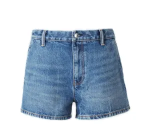 Alexander Wang Logo Patch Denim Shorts