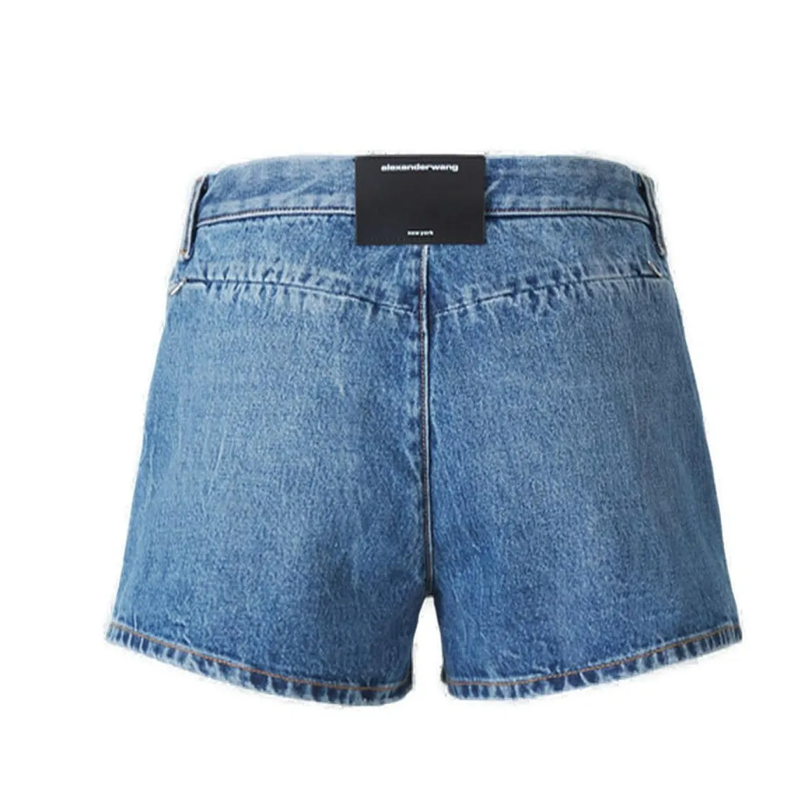Alexander Wang Logo Patch Denim Shorts