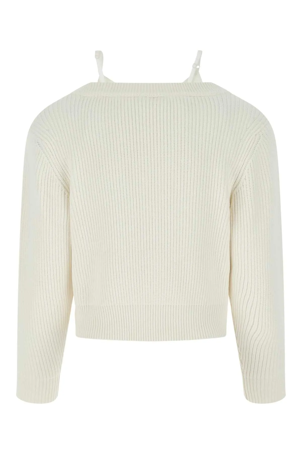 Alexander Wang Off-Shoulder Ribbed Knit Jumper
