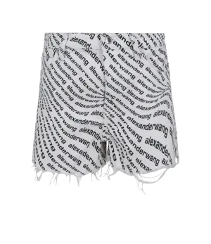 Alexander Wang Wave Logo Bite Shorts