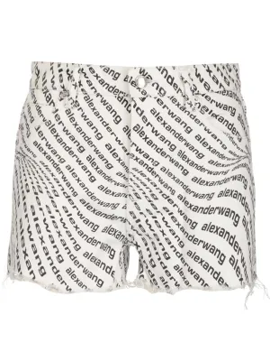 Alexander Wang Wave Logo Bite Shorts