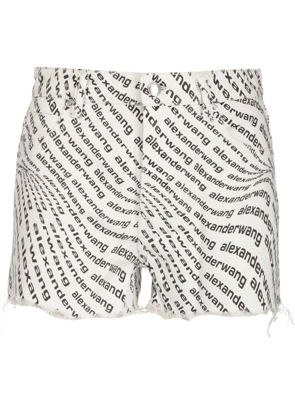 Alexander Wang Wave Logo Bite Shorts