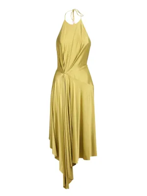 Alexandre Vauthier Halterneck Draped Midi Dress