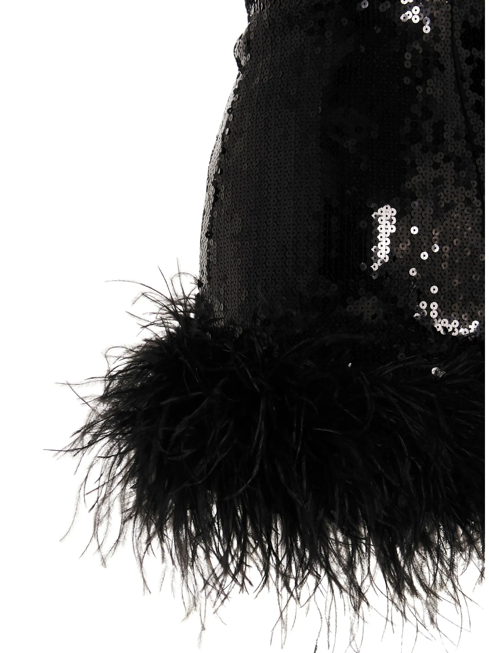 Alexandre Vauthier Sweetheart-Bustier Ostrich-Feather Mini Dress