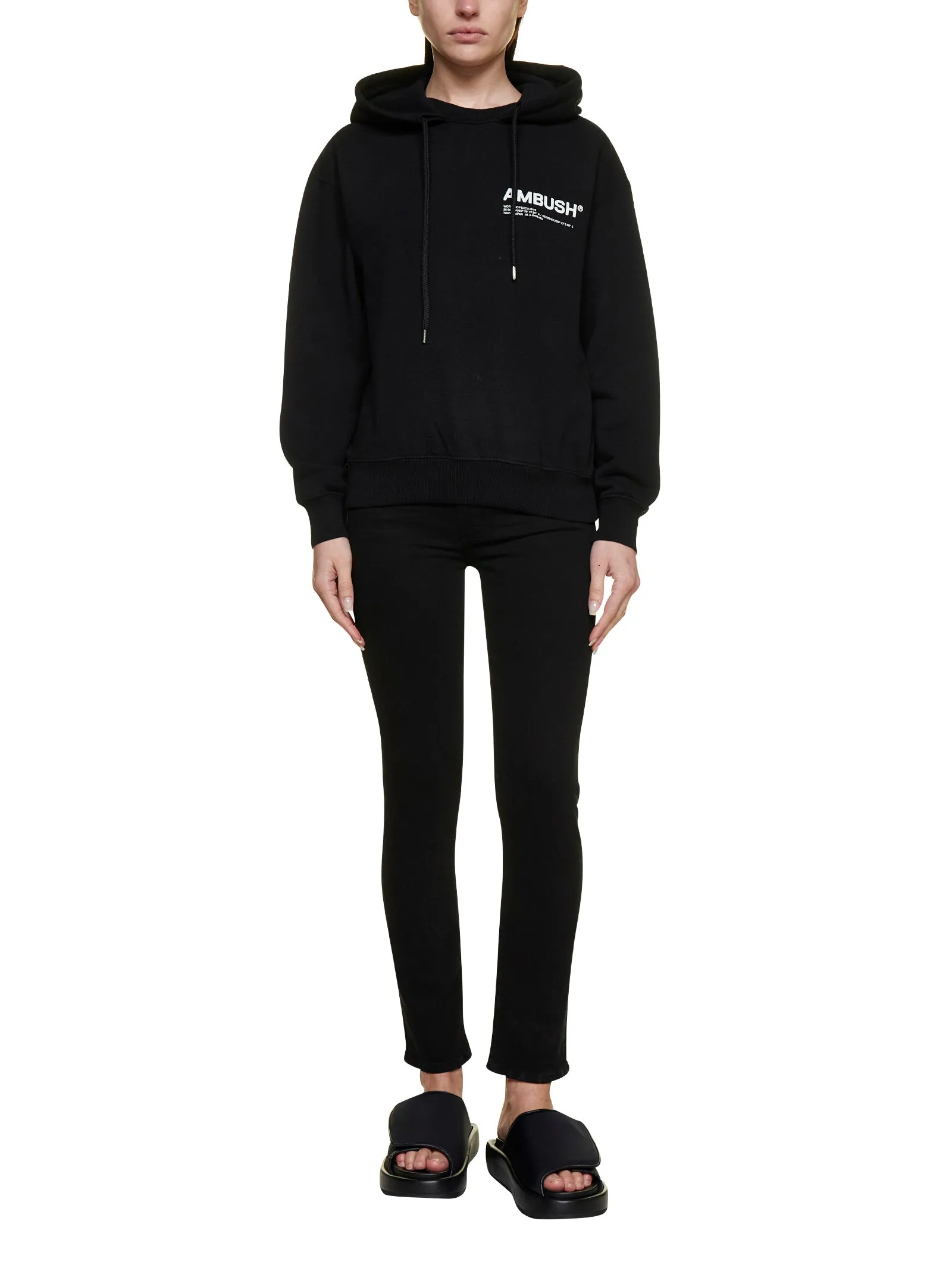 Ambush Logo Print Drawstring Hoodie