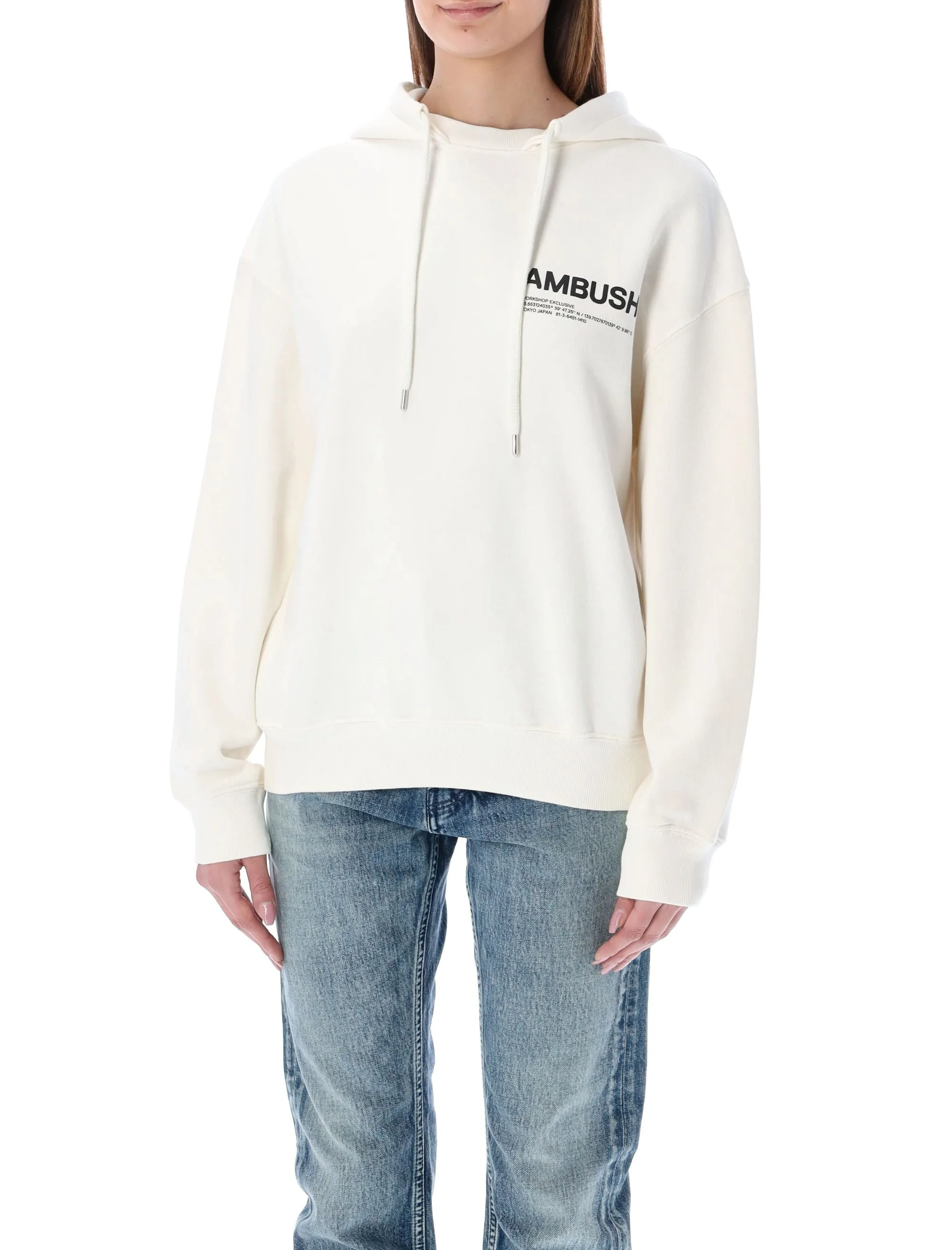 Ambush Logo Printed Drawstring Hoodie