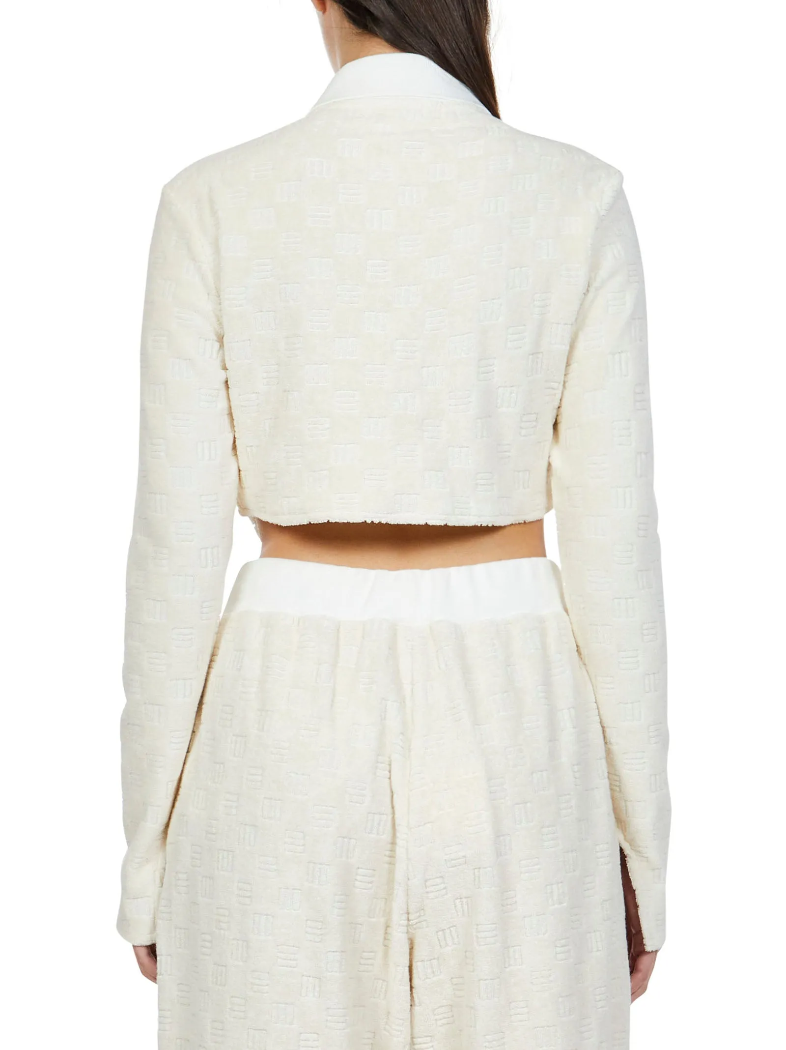 Ambush Monogram Zipped Cropped Top