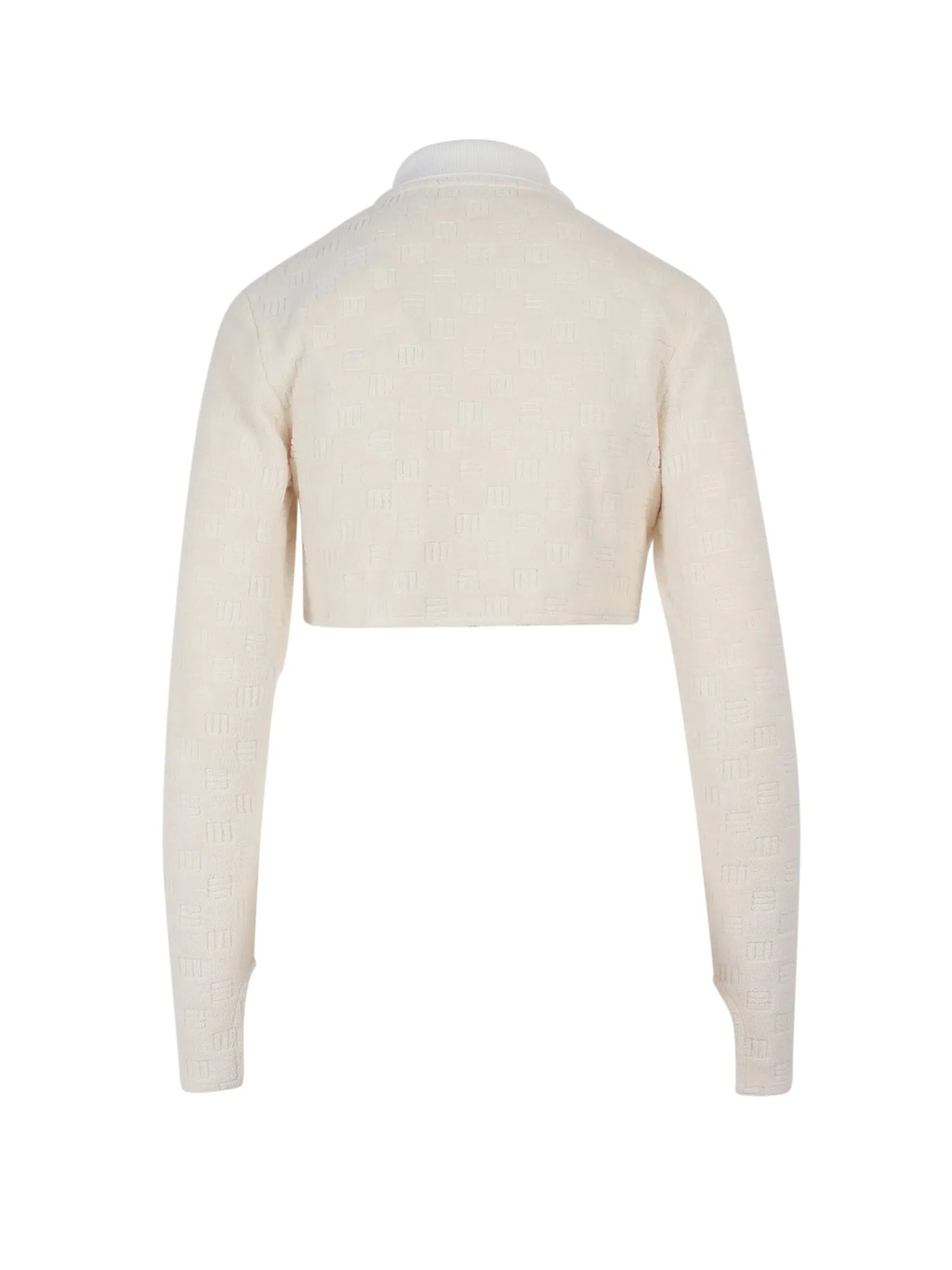 Ambush Monogram Zipped Cropped Top