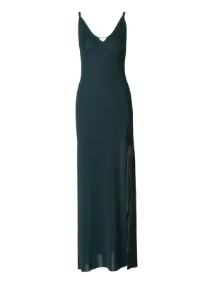 AMI Spaghetti Strapped Slit Detailed Maxi Dress