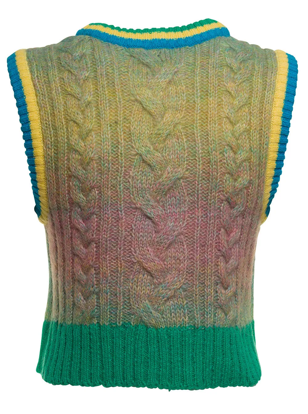 Andersson Bell Jesse Color-Block Cable Knit Vest