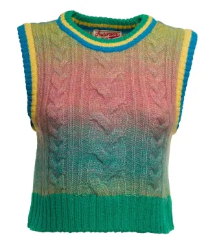 Andersson Bell Jesse Color-Block Cable Knit Vest