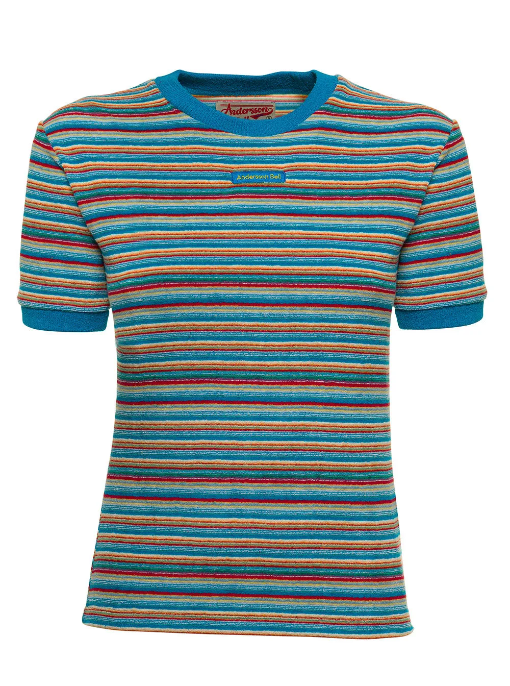 Andersson Bell Mia Rainbow Striped Crewneck T-Shirt