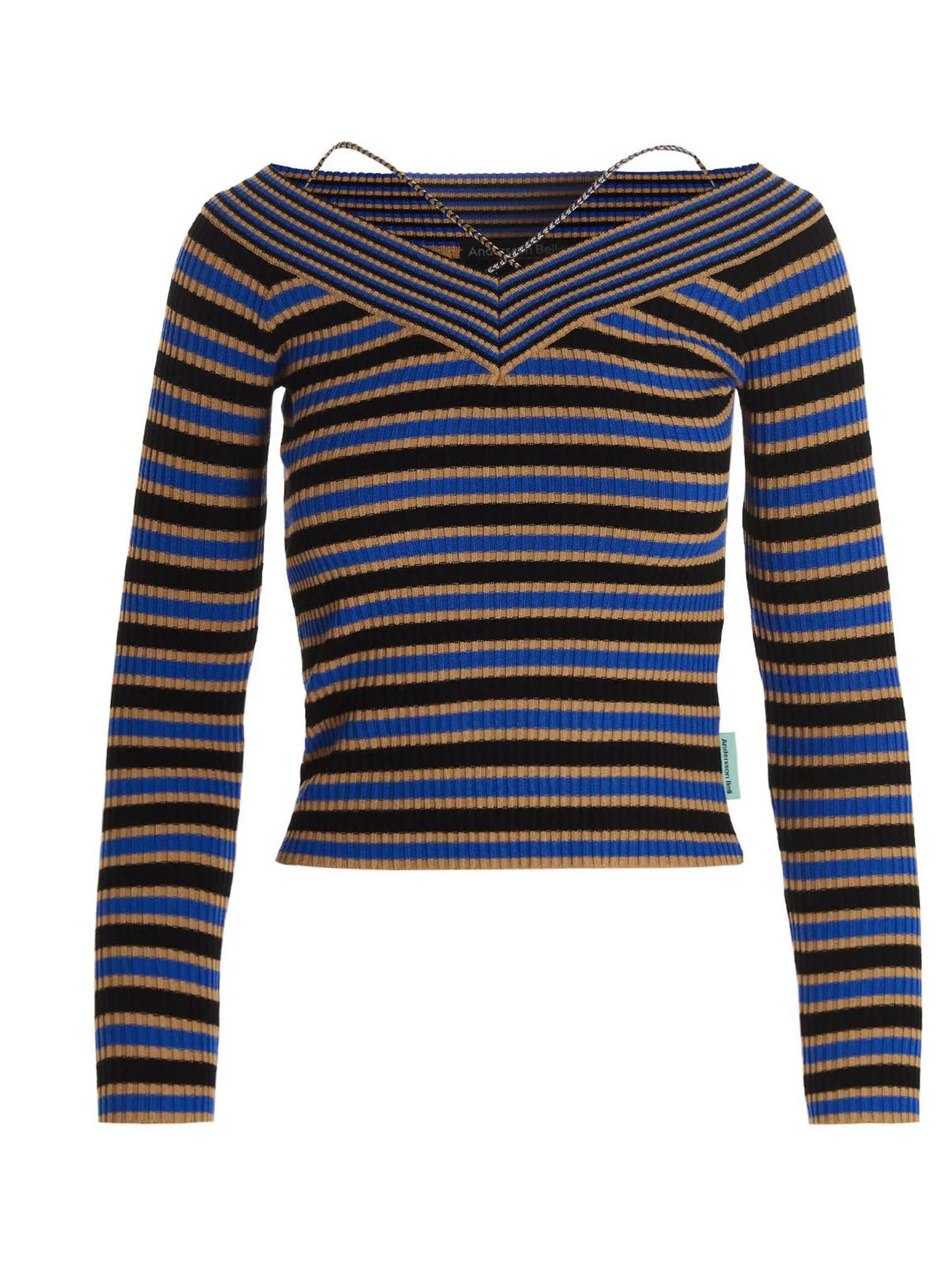 Andersson Bell Nina Off-The-Shoulder Striped Top