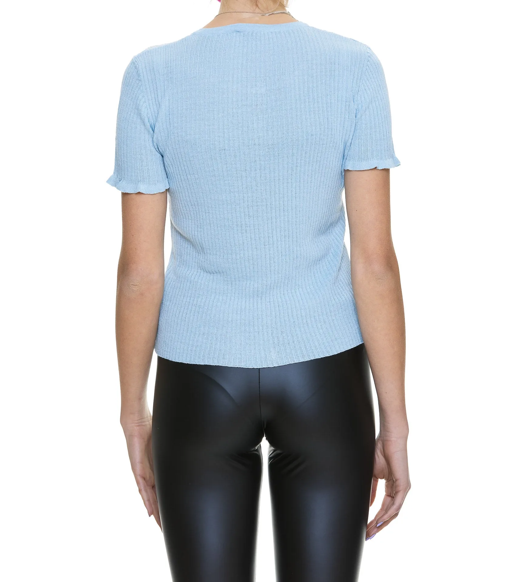 A.P.C. Aria Buttoned Ribbed Knit Top