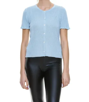 A.P.C. Aria Buttoned Ribbed Knit Top
