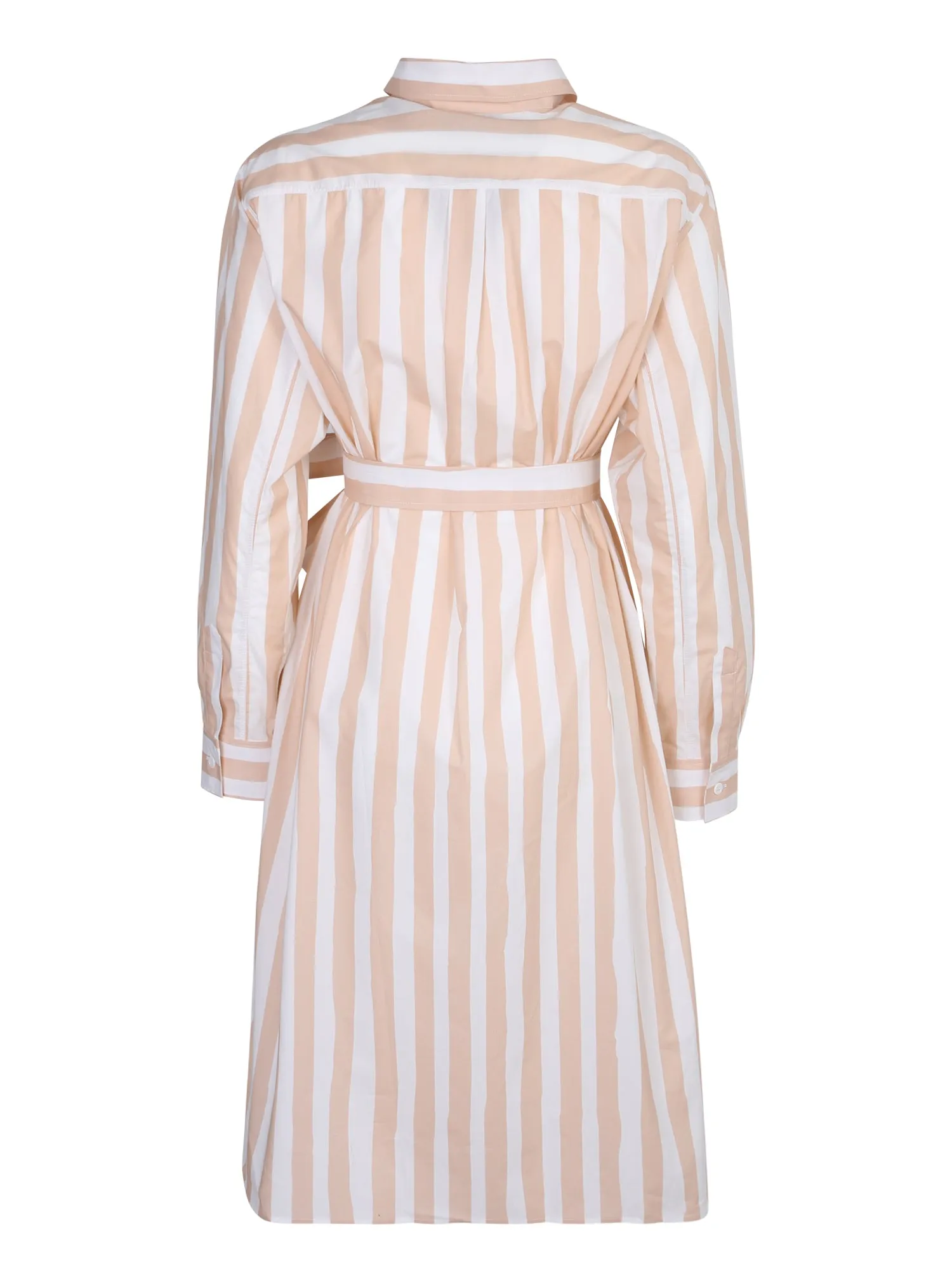 A.P.C. Striped Tiw-Waist Shirt Dress