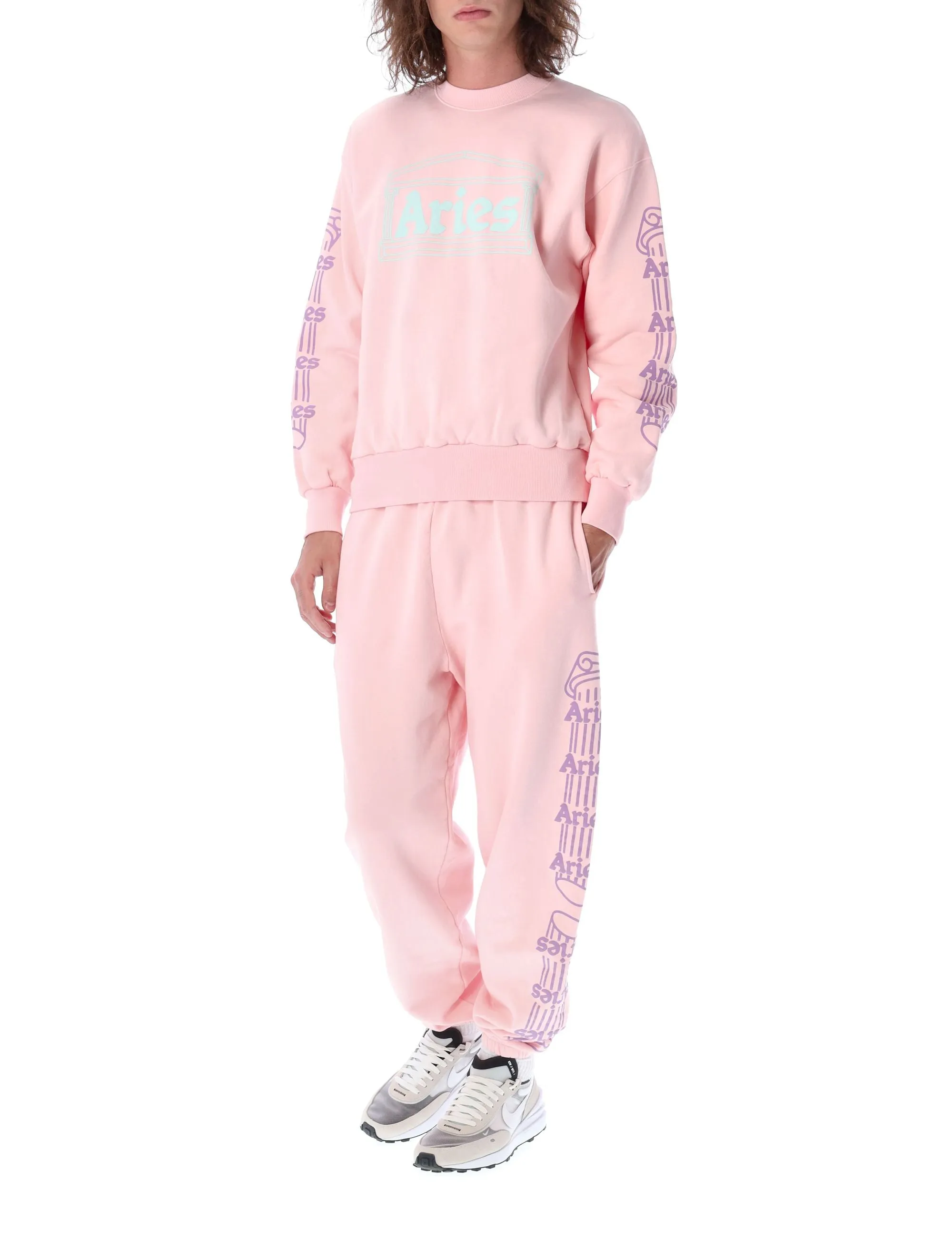 Aries Column Logo Printed Track Pants
