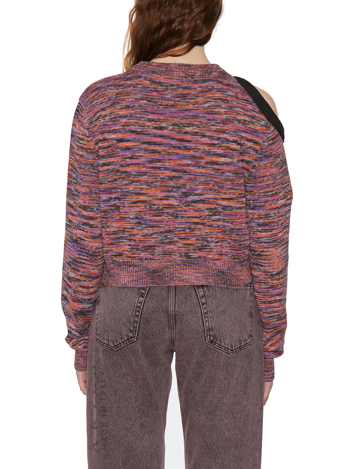 Aries Cut-Out Long Sleeved Crewneck Sweater
