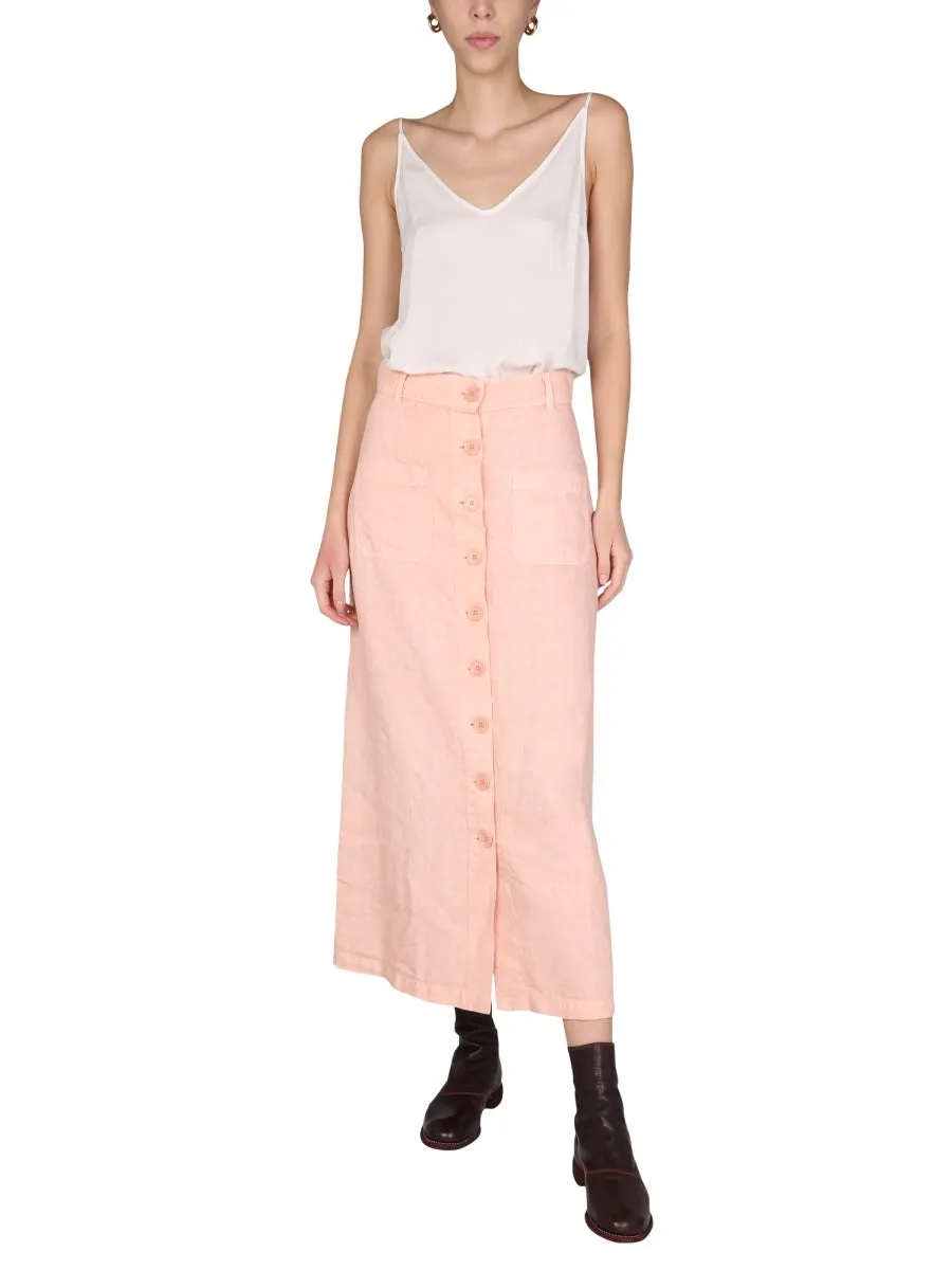 Aspesi Buttoned Patch Pocket Midi Skirt
