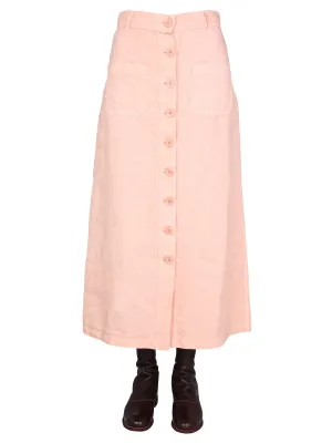 Aspesi Buttoned Patch Pocket Midi Skirt