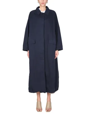 Aspesi Long Garment-Dyed Buttoned Coat