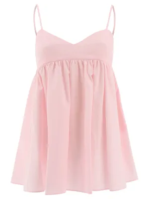 Aspesi Ruffle Detailed V-Neck Top
