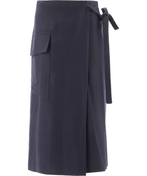 Aspesi Tie-Detailed Wrapped Midi Skirt