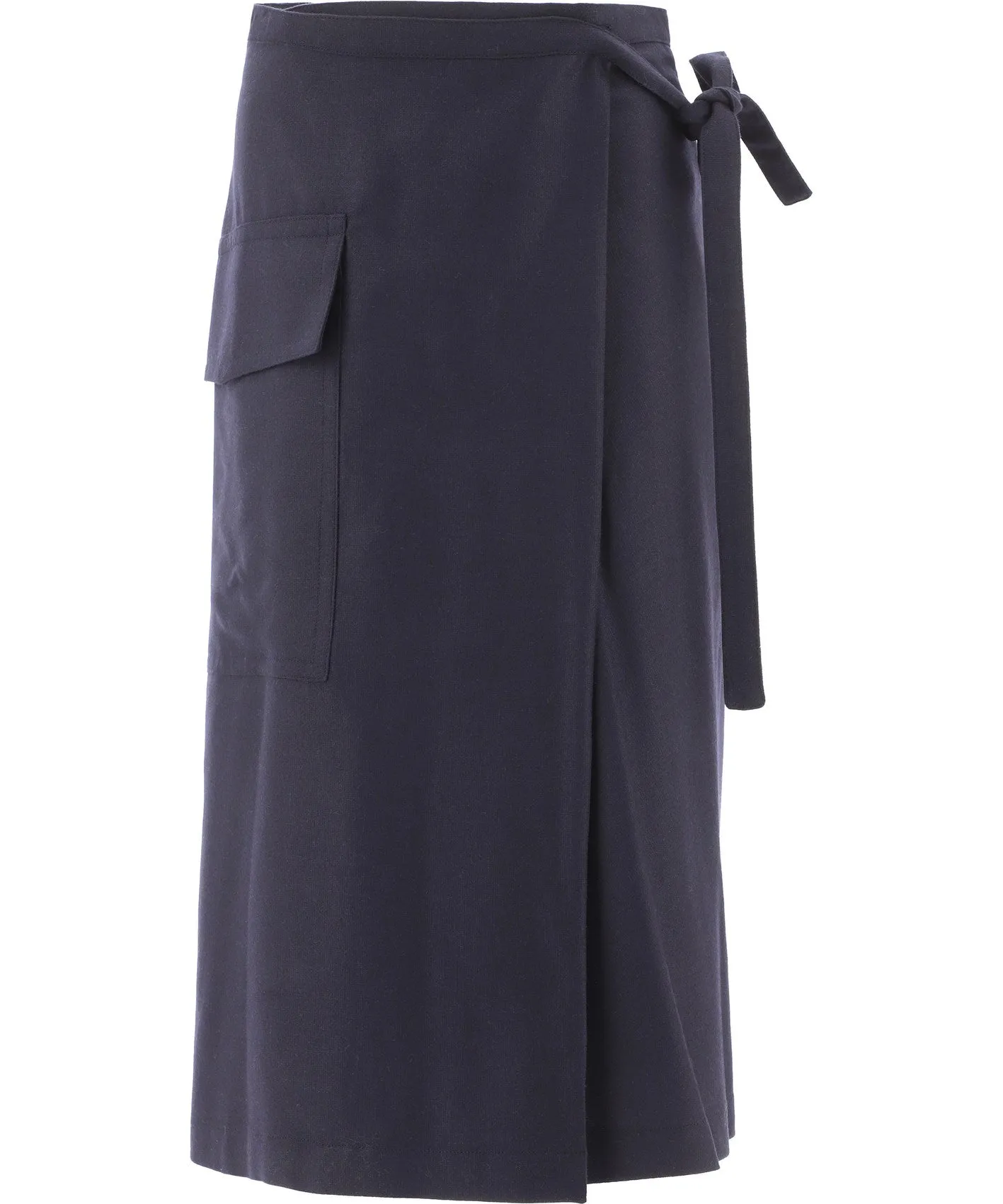 Aspesi Tie-Detailed Wrapped Midi Skirt