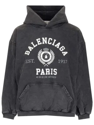Balenciaga College Print Small Fit Hoodie