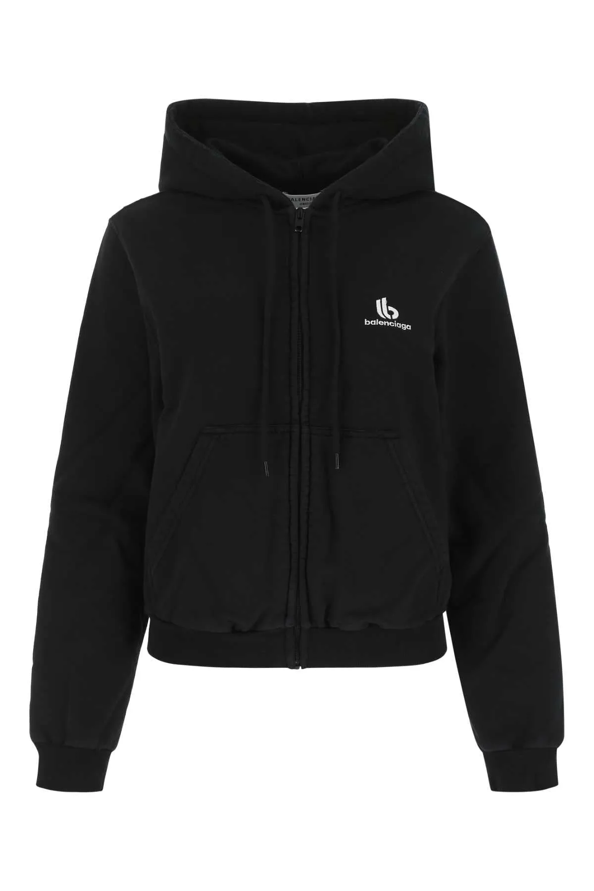 Balenciaga Logo Embroidered Drawstring Hoodie