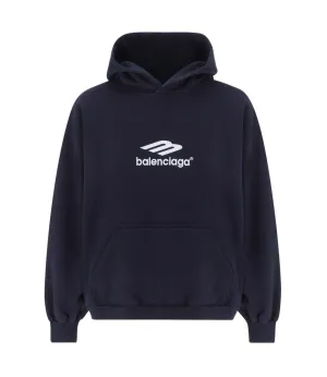 Balenciaga Logo Printed Long Sleeved Hoodie