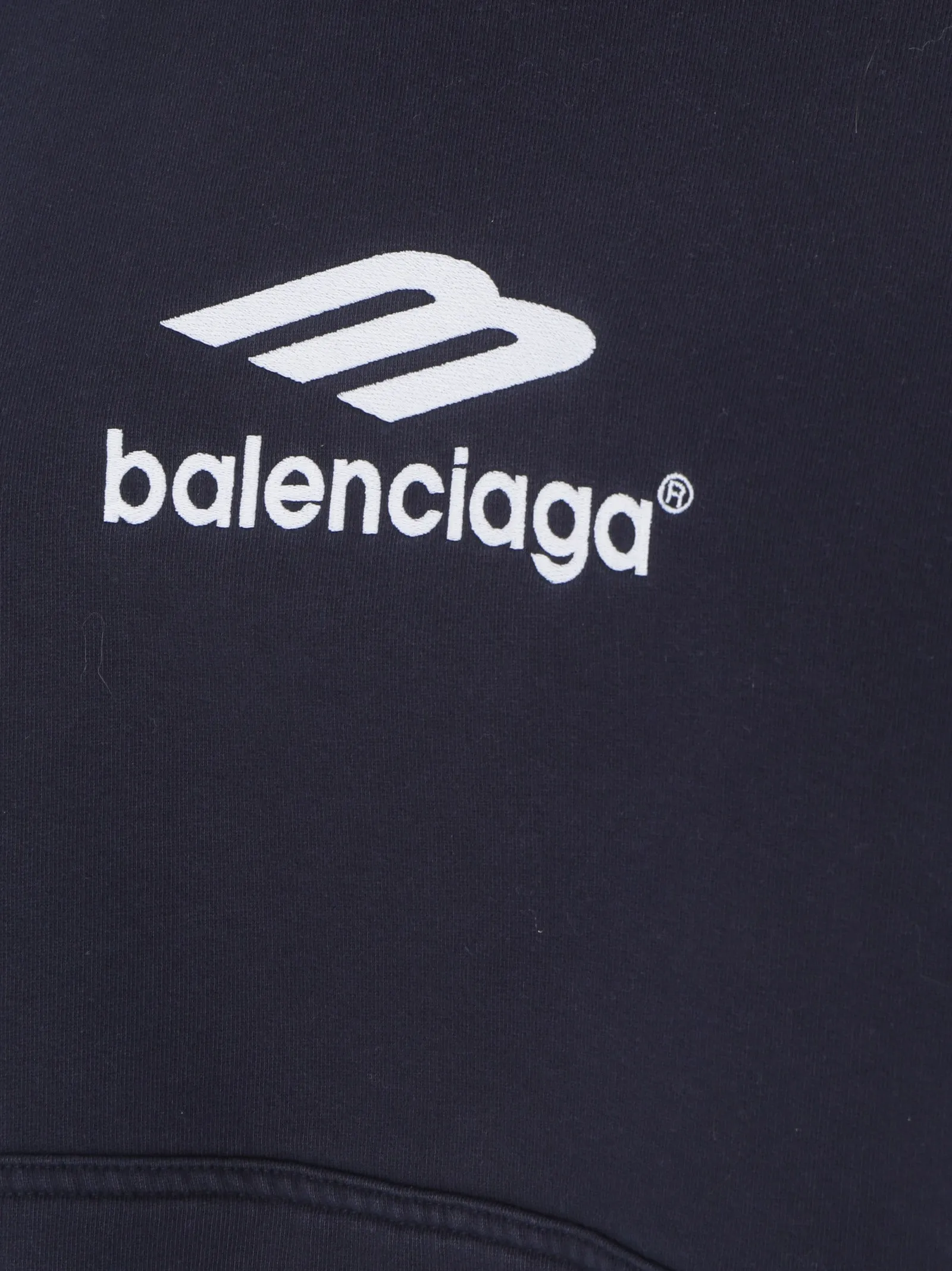 Balenciaga Logo Printed Long Sleeved Hoodie