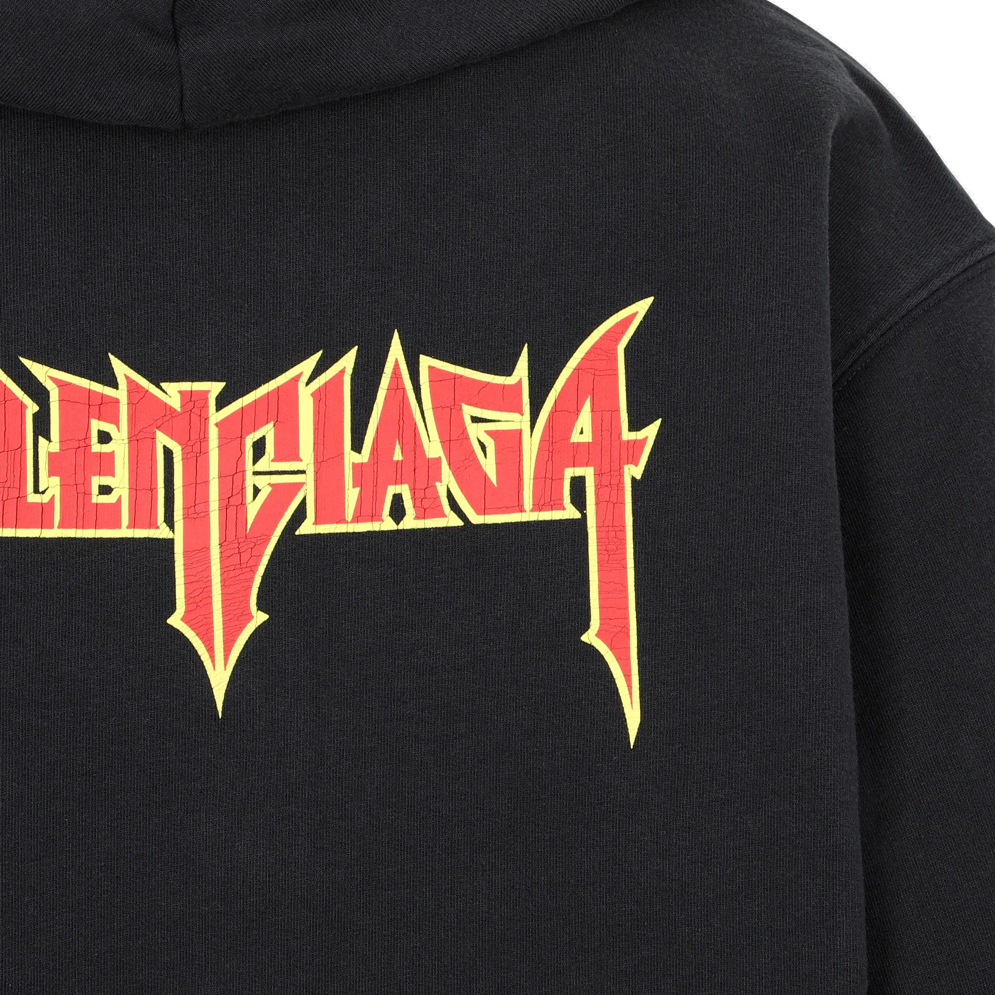 Balenciaga Metal Worn-Out Zip-Up Hoodie