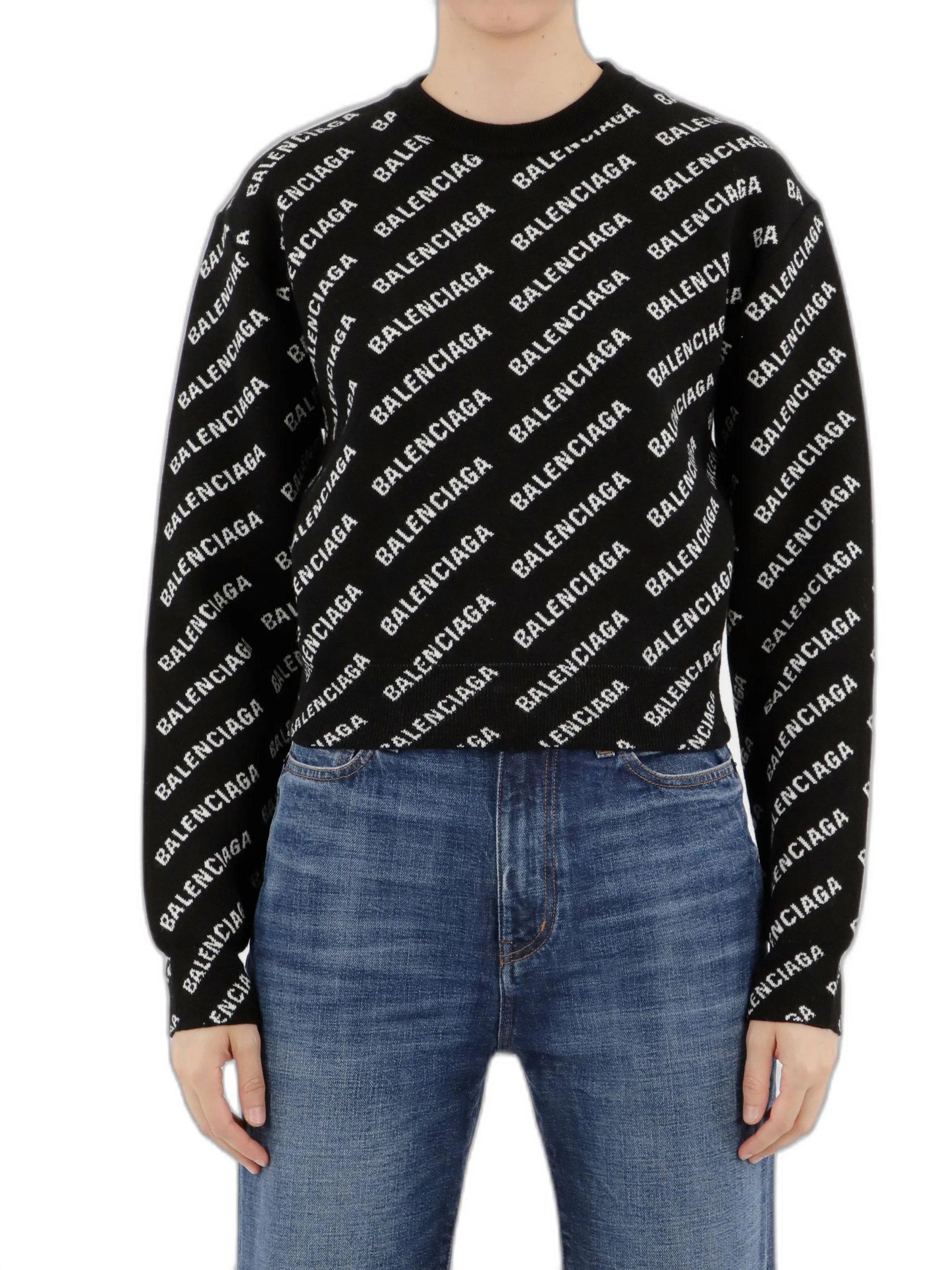 Balenciaga Mini Allover Logo Sweater