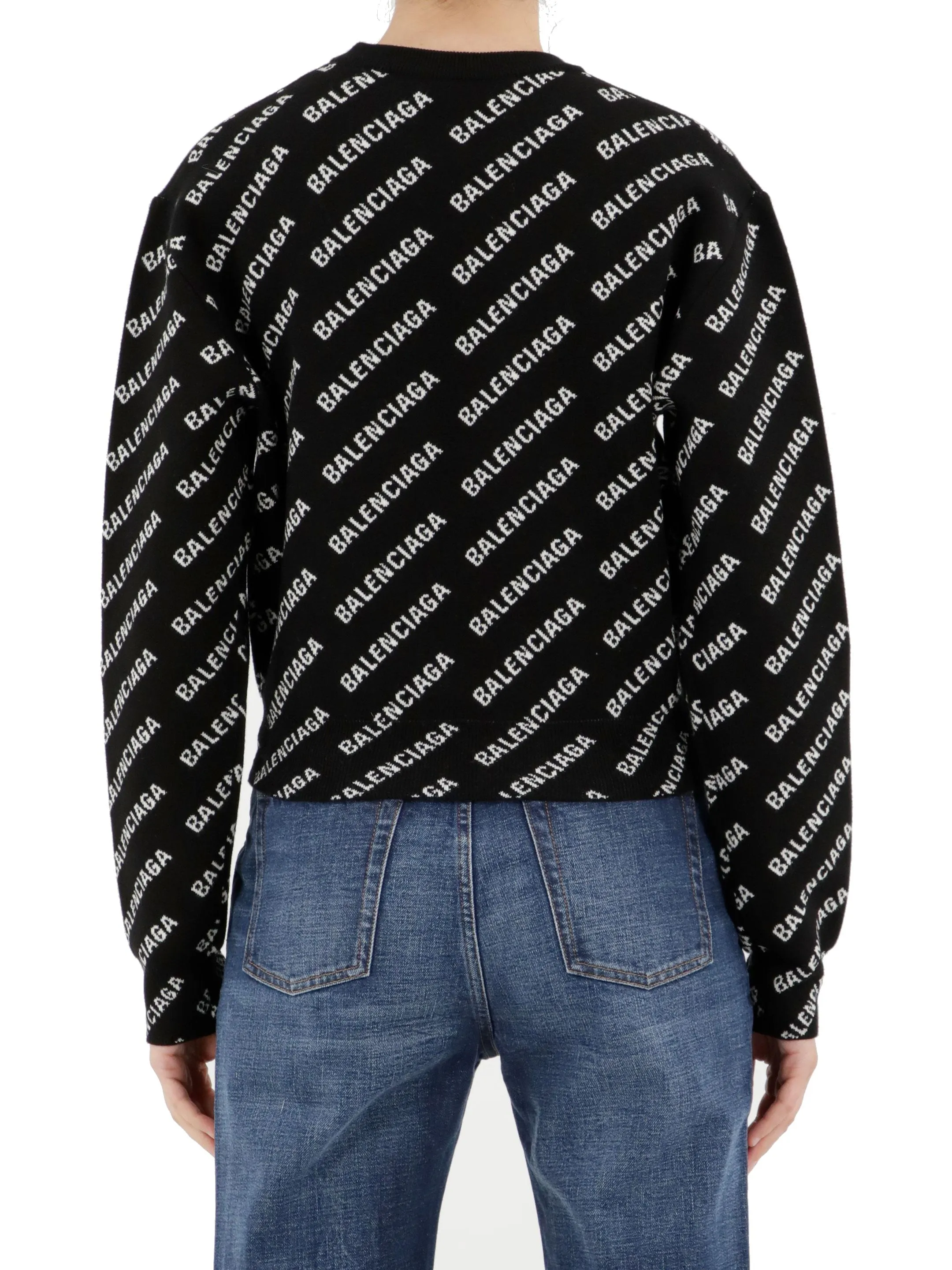 Balenciaga Mini Allover Logo Sweater