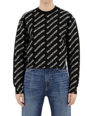 Balenciaga Mini Allover Logo Sweater