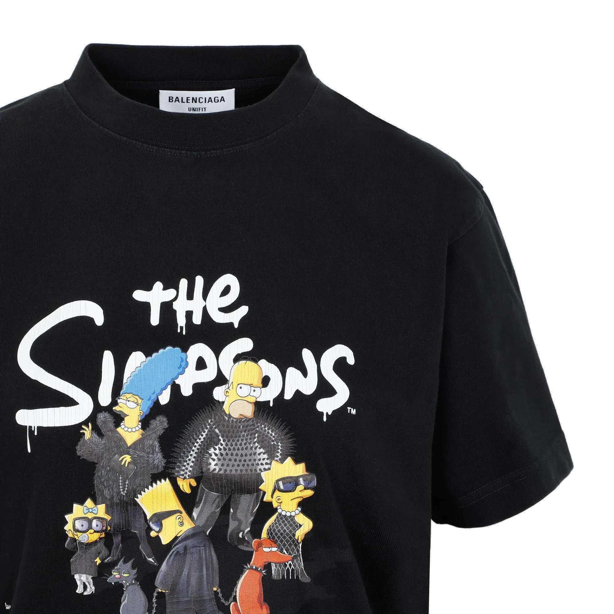 Balenciaga The Simpsons Print Crewneck T-Shirt