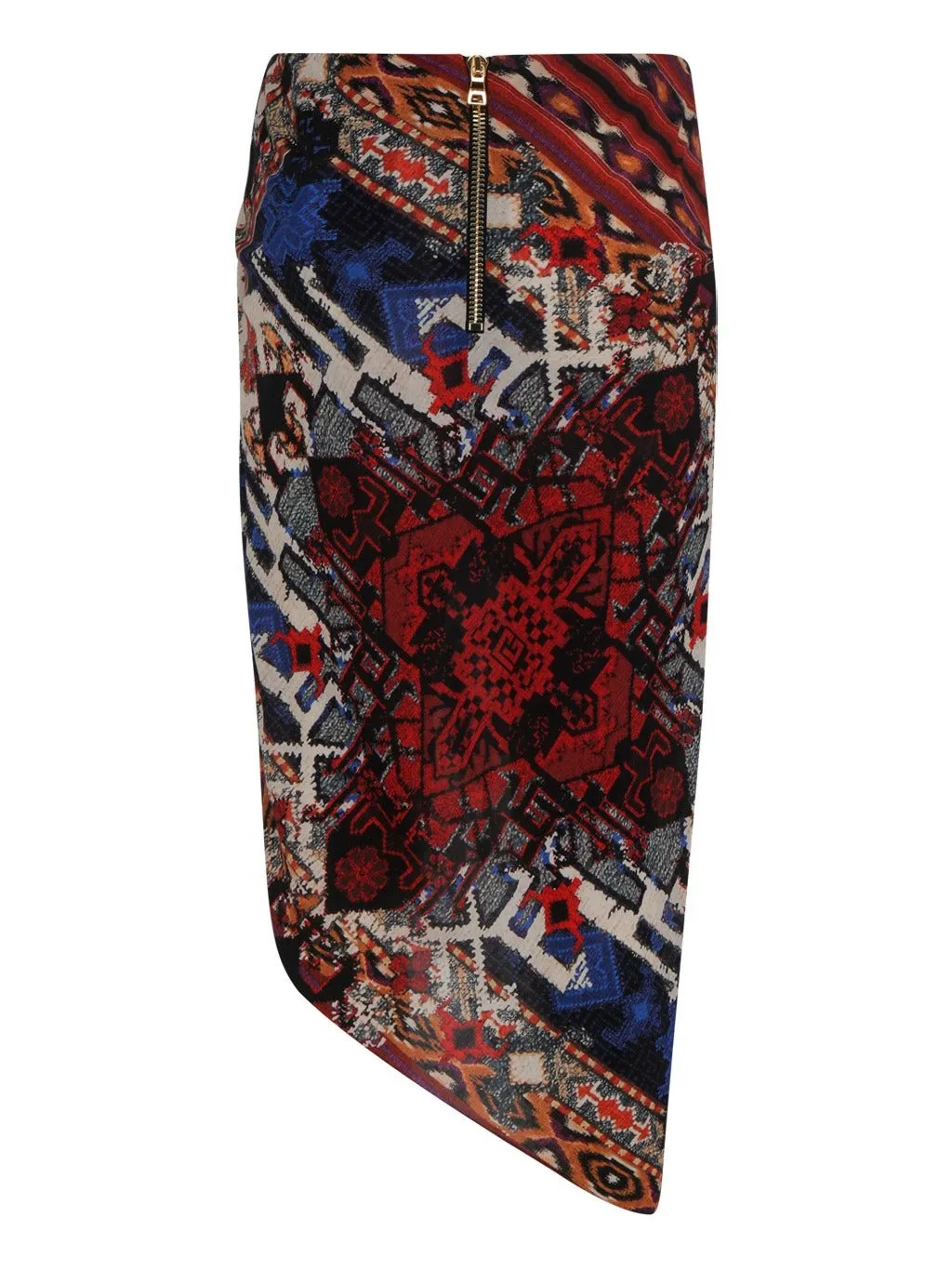 Balmain Abstract Printed Tie-Fastening Skirt