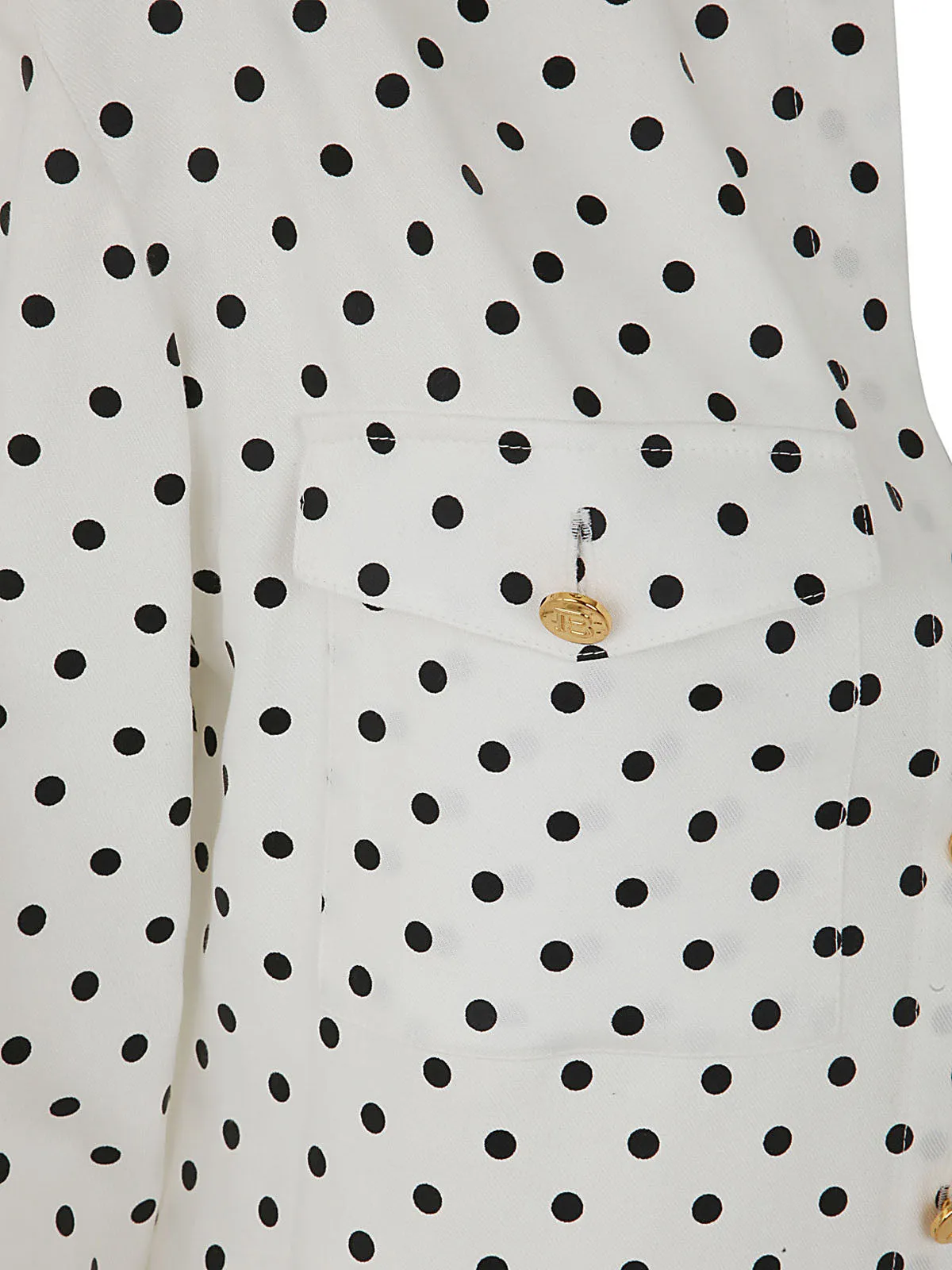 Balmain Allover Polka Dot Print Long-Sleeved Shirt