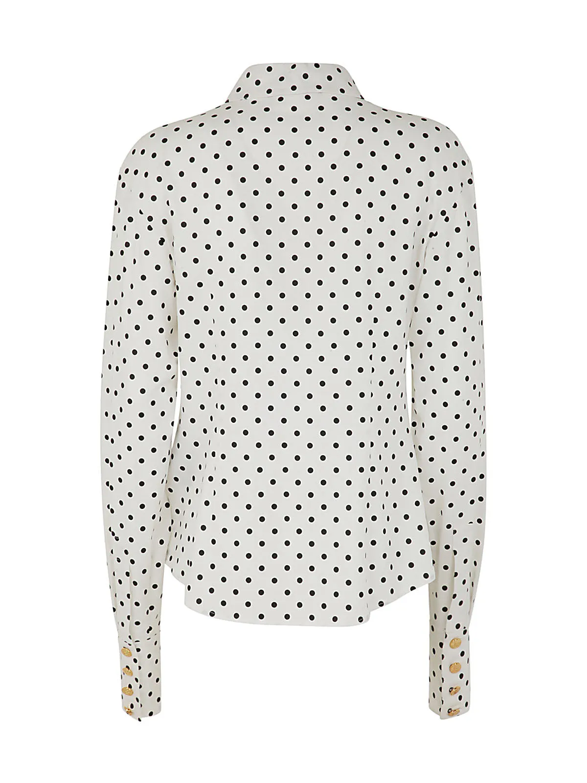 Balmain Allover Polka Dot Print Long-Sleeved Shirt