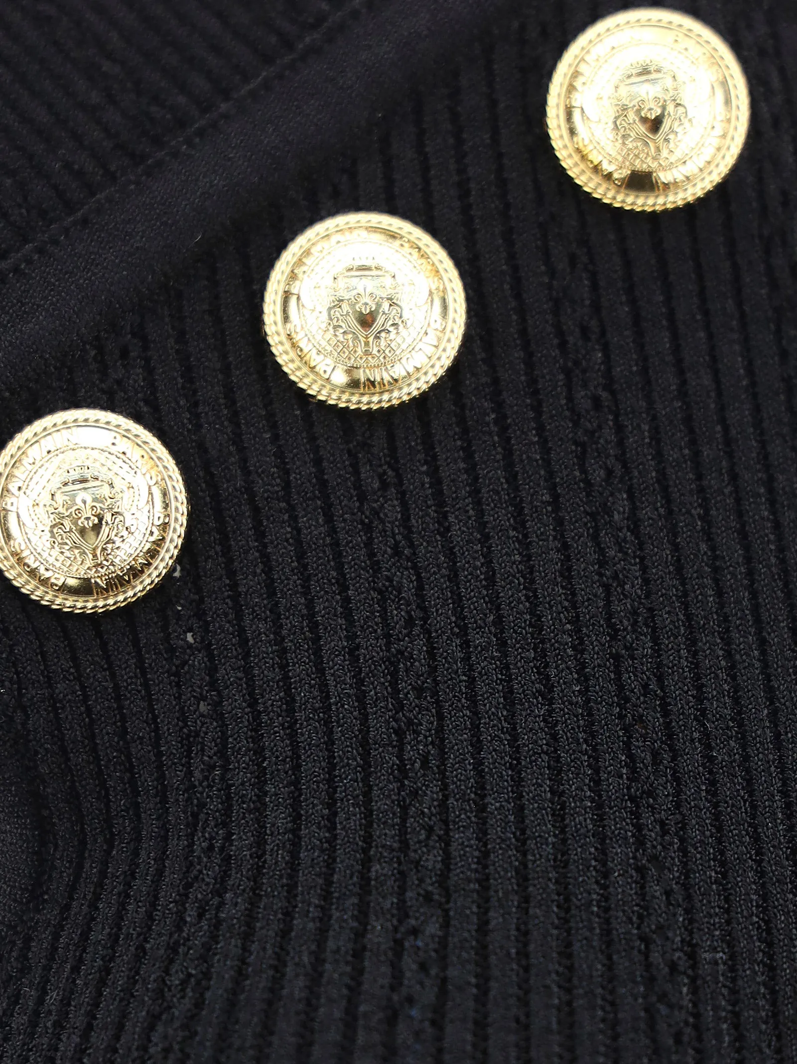Balmain Button-Embellished Rib Knitted Sleeveless Top