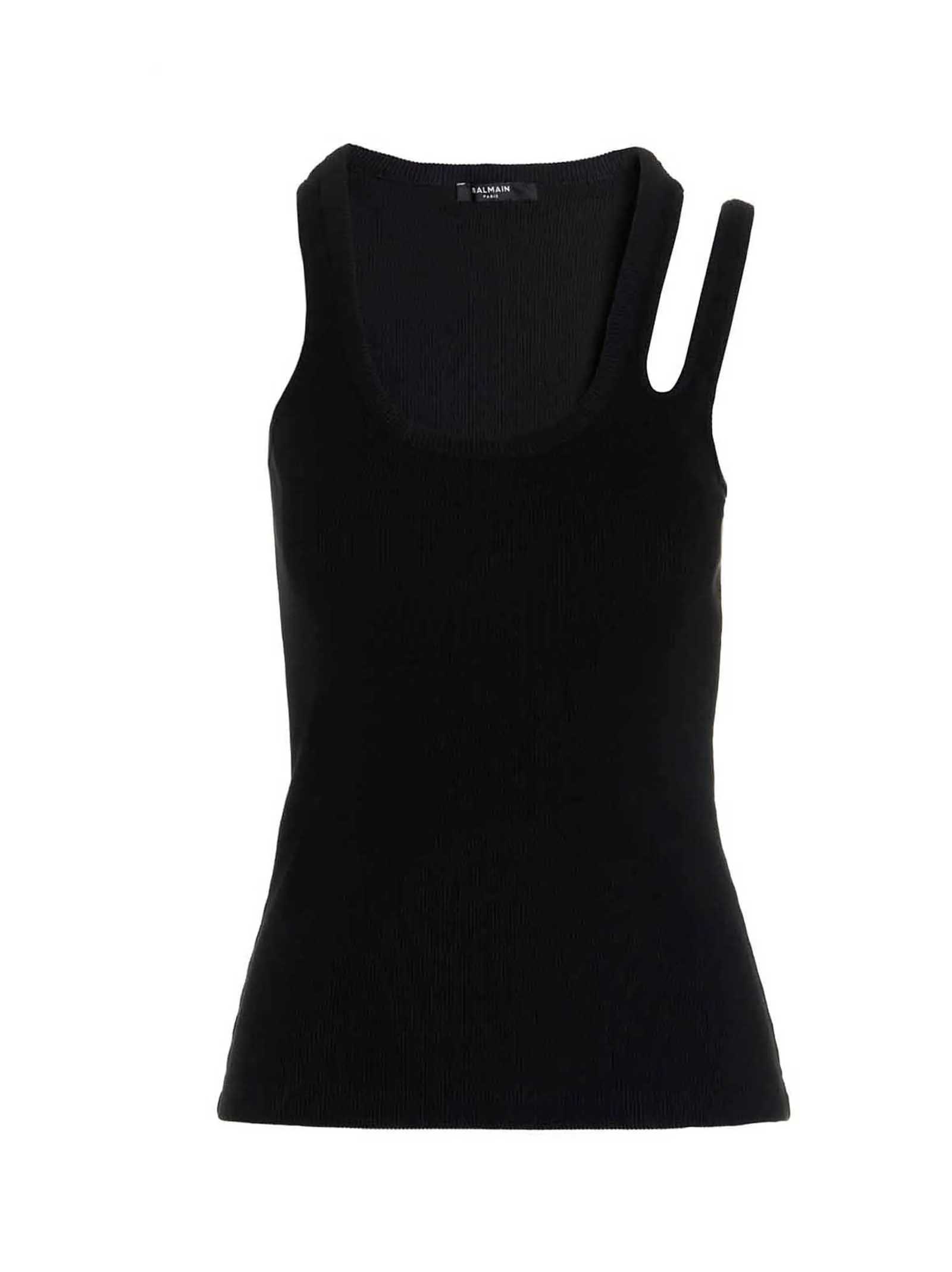 Balmain Cut-Out Detailed Sleeveless Top