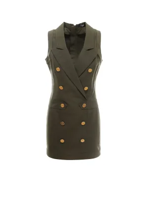 Balmain Double Breasted Denim Dress