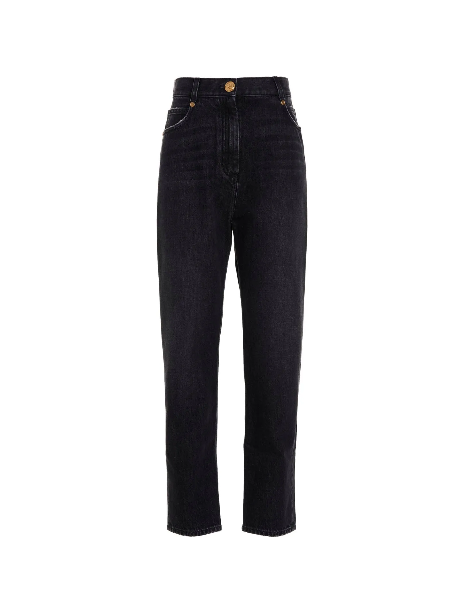 Balmain Logo Detailed High Waist Boyfriend Jeans
