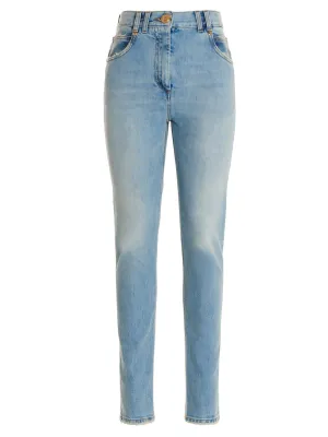 Balmain Logo Detailed Skinny Jeans